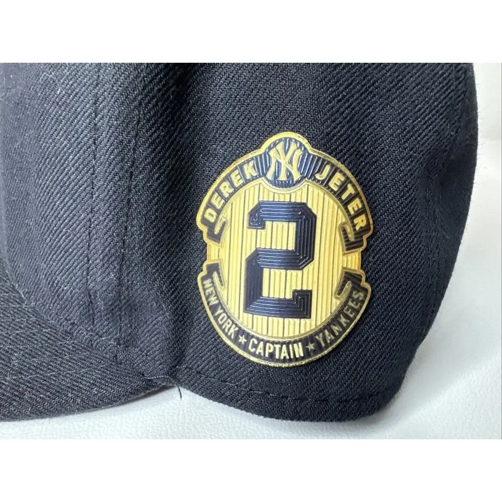 New Era NY Yankees Derek Jeter Hat Retirement Patch 59Fifty Fitted 7 1/8 - Picture 3 of 7
